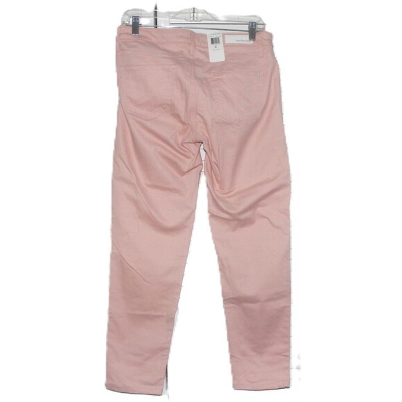 New Women Calvin Klein Ankle Skinny Pink Jeans Size 8 - Picture 4 of 7